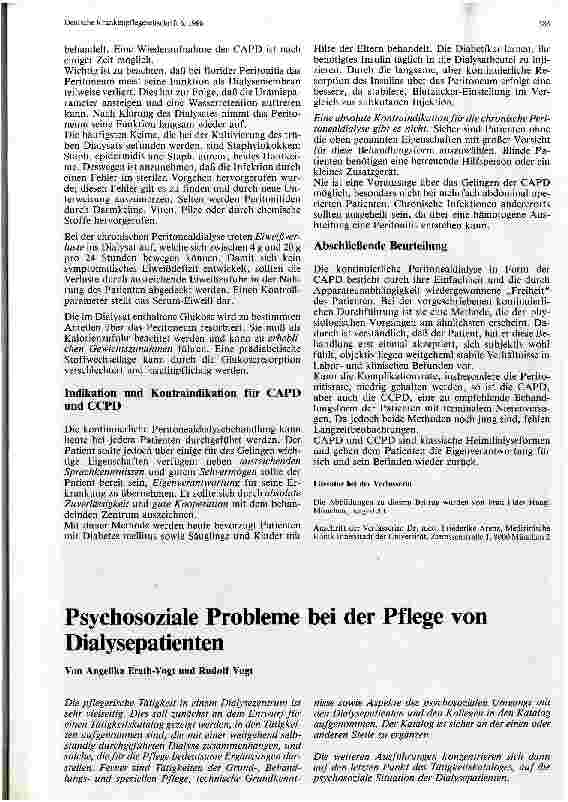 Vorschauseite 5: CAPD und CCPD Alternative Behandlungsformen der terminalen Niereninsuffizienz