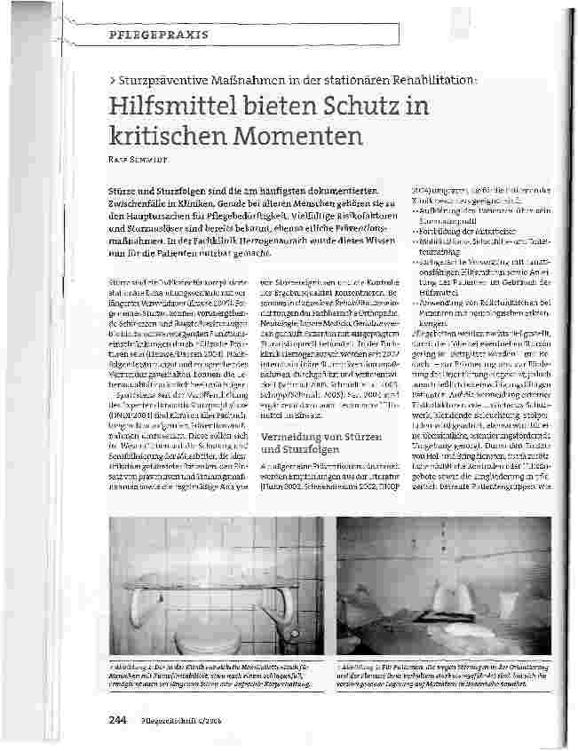 Vorschauseite 1: Hilfsmittel bieten Schutz in kritischen Momenten