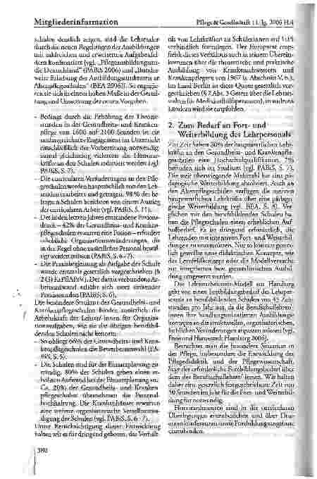 Vorschauseite 6: Mitgliederinformation - Ausbildungsfinanzierung und Qualitätsstandards in den Pflegefachberufen