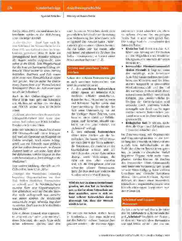Vorschauseite 3: Vom Scheintod zur Notfallmedizin