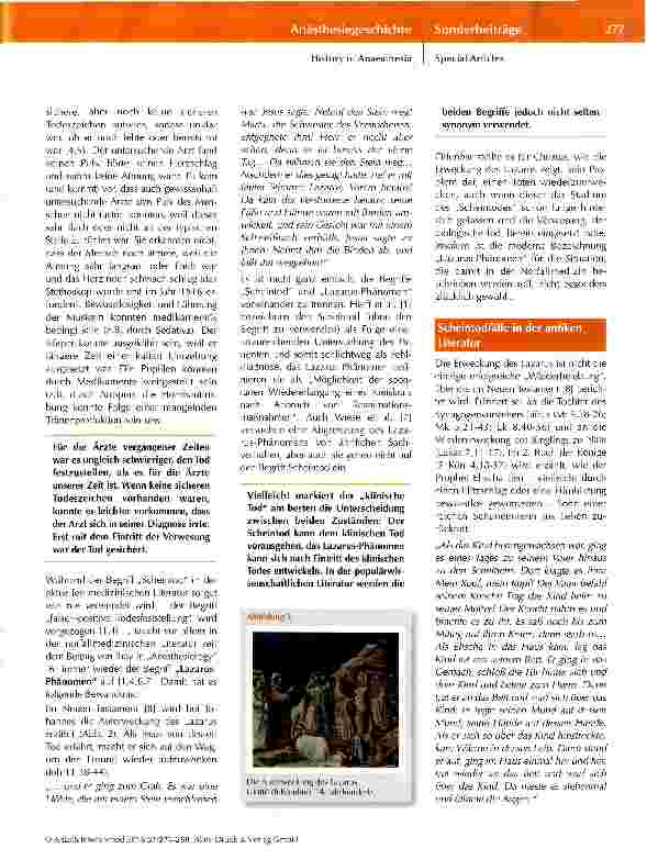 Vorschauseite 4: Vom Scheintod zur Notfallmedizin