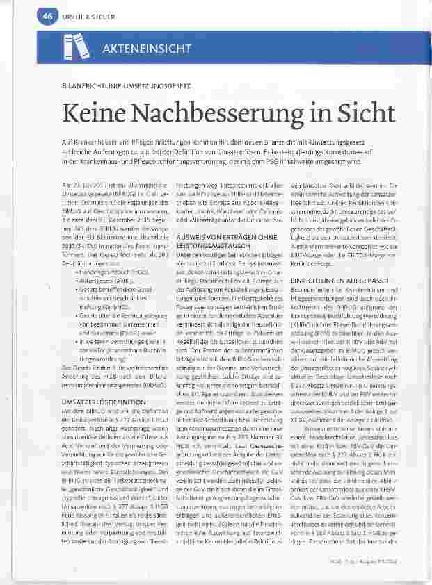 Vorschauseite 1: Keine Nachbesserung in Sicht