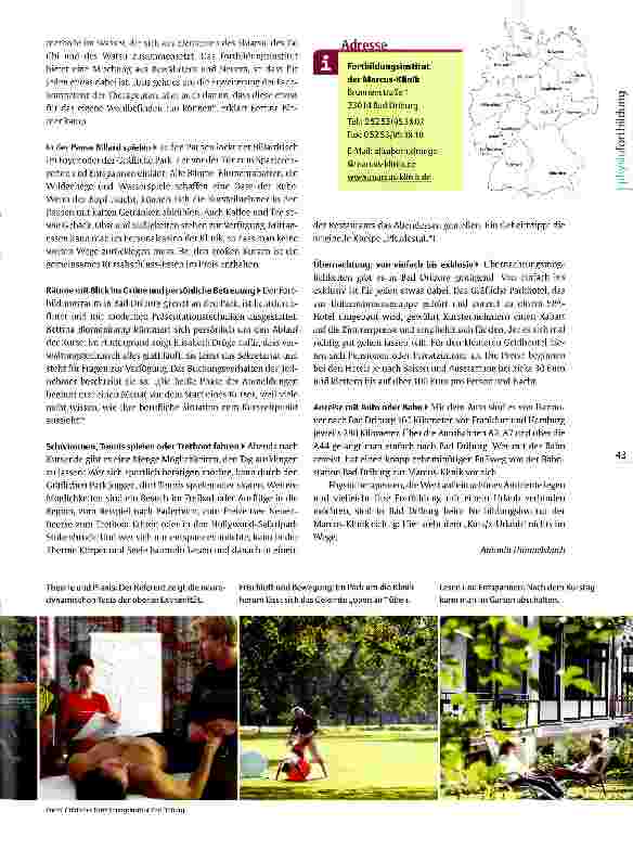Vorschauseite 2: Porträt: Gräfliches Fortbildungsinstitut Bad DriburgLernen in adliger Umgebung