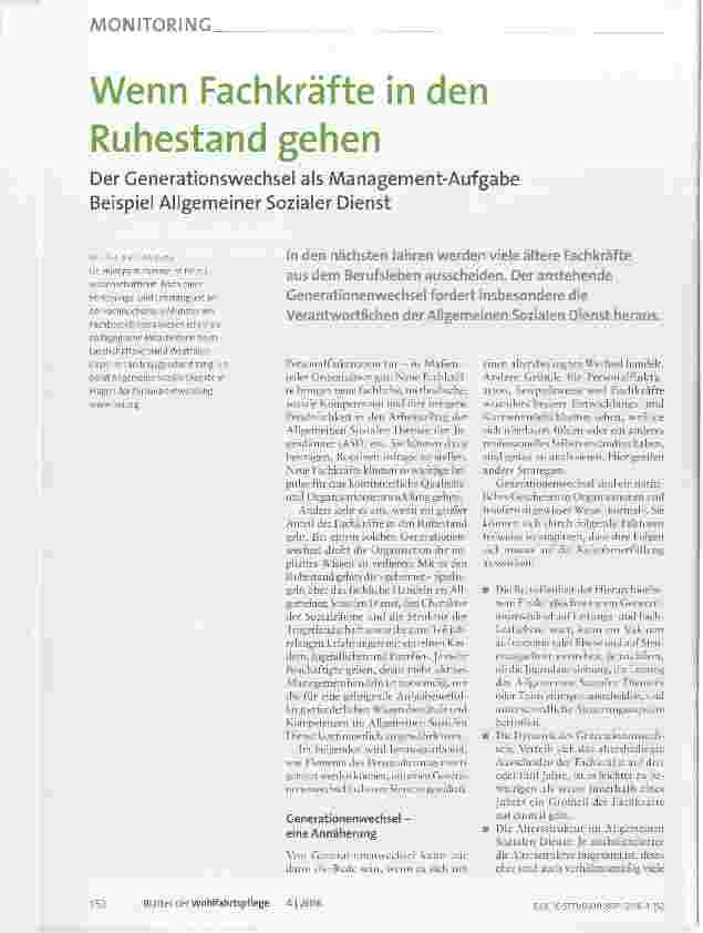 Vorschauseite 1: Wenn Fachkräfte in den Ruhestand gehen