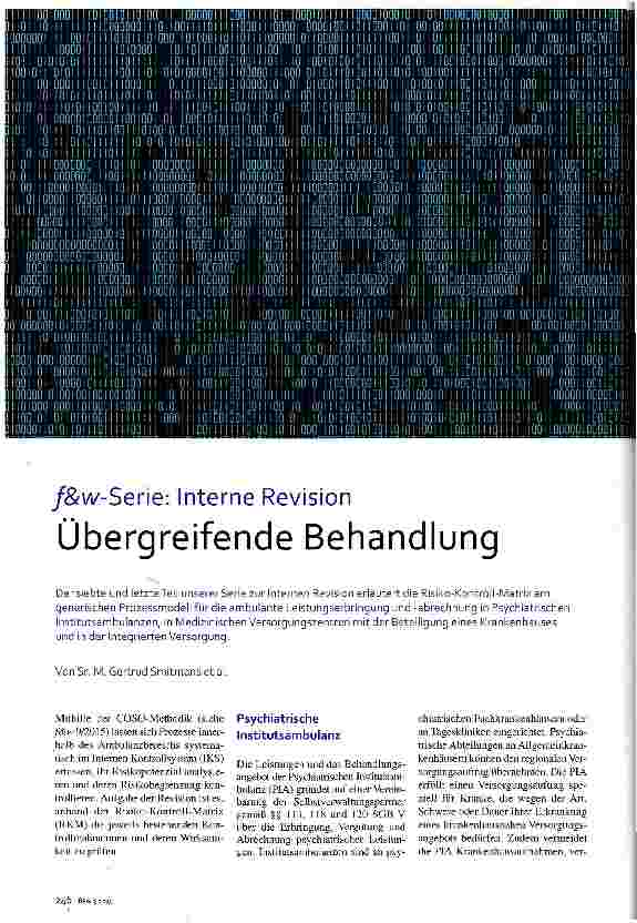 Vorschauseite 1: Übergreifende Behandlung