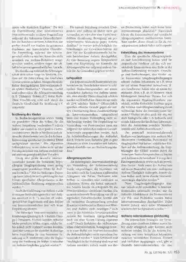 Vorschauseite 4: Krankheitsentstehung und Primärprävention von Asthma bronchiale