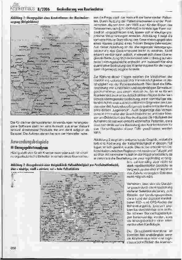 Vorschauseite 2: Maßnahmen und Entscheidungen unterstützen durch Geokodierung von Routinedaten