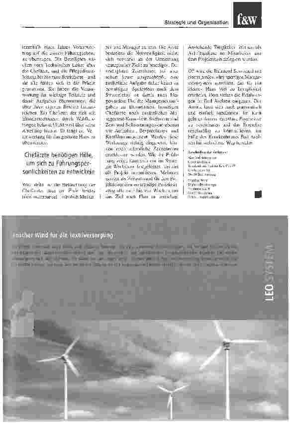 Vorschauseite 4: Ziele setzen, messen und erreichenNach dem Prinzip der BSC setzt das Krankenhaus Bad Arolsen erfolgreich strategische Ziele um