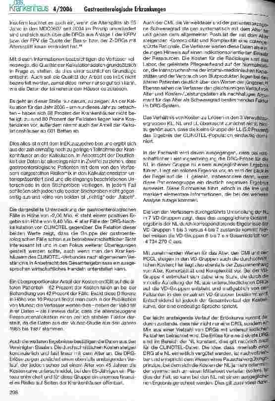 Vorschauseite 6: Alter, Schweregrad und Fallkosten bei gastroenterologischen Erkrankungen