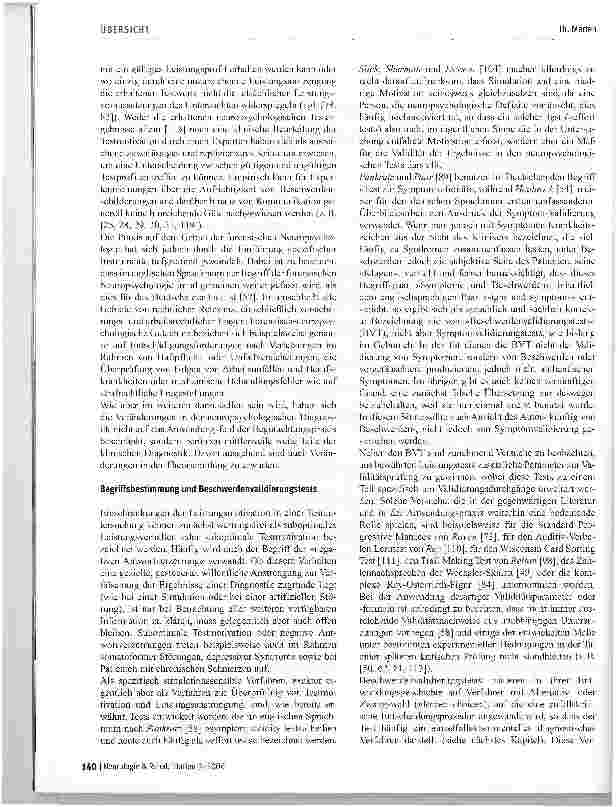 Vorschauseite 2: Beschwerdenvalidierungstests und die Konsequenzen für die klinische und Forschungspraxis