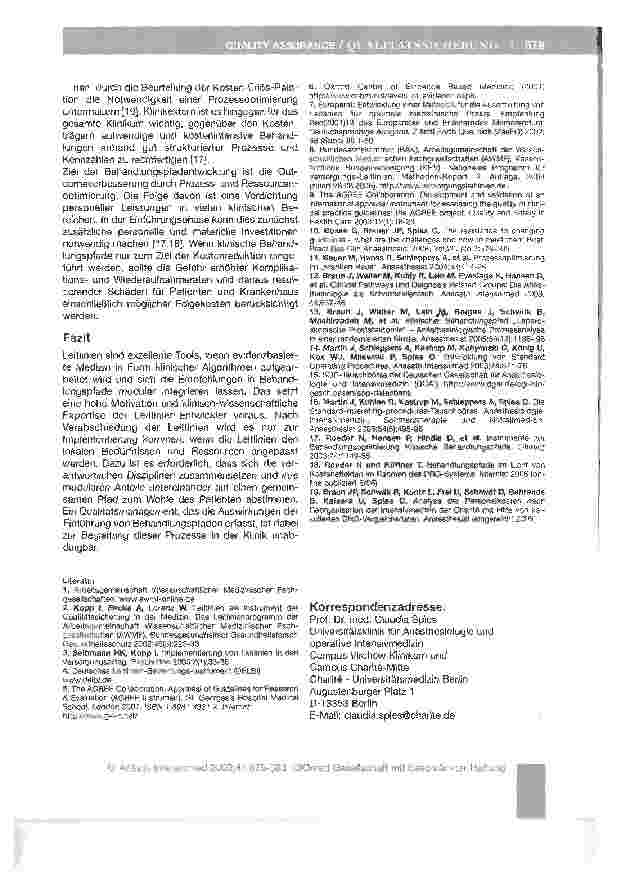 Vorschauseite 4: Leitlinien und deren Relevanz in klinischen Behandlungspfa den - Grundlagen und Stellenwert in der interdisziplinären Zusammenarbeit