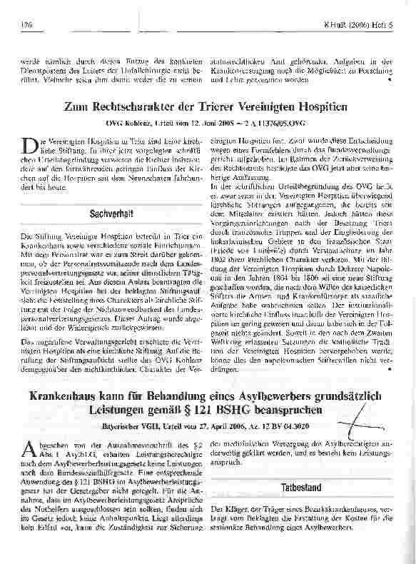 Vorschauseite 2: Körperverletzung als Kündigungsgrund für Leiter der Unfallchirurgie