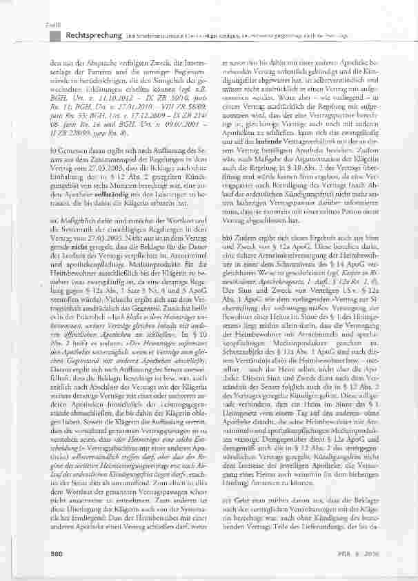 Vorschauseite 3: Zum Schadensersatzanspruch bei vorzeitiger Kündigung des Heimversorgungsvertrags durch den Heimträger