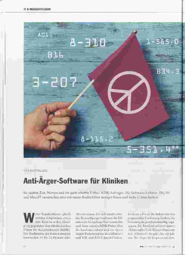 Vorschauseite 1: Anti-Arger-Software für Kliniken