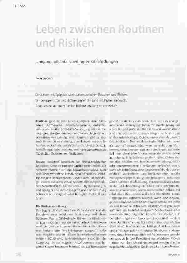 Vorschauseite 1: Leben zwischen Routinen und Risiken
