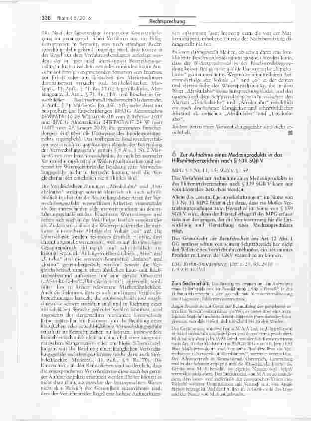 Vorschauseite 3: Kostenauferlegung bei fehlender Zeichenähnlichkeit Afrokulabo/Umkaloabo