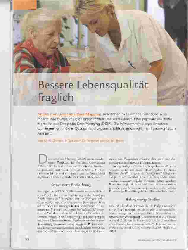 Vorschauseite 1: Bessere Lebensqualität fraglich
