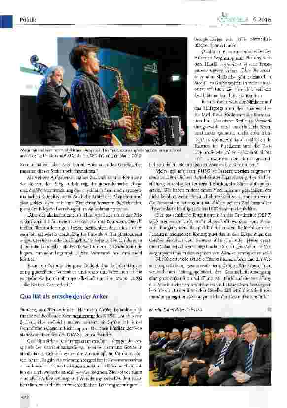 Vorschauseite 4: DKG-Frühlingsempfang 2016 „Stunde der Wahrheit in der Krankenhauspolitik
