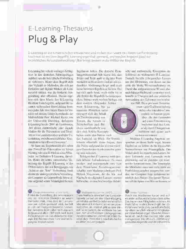 Vorschauseite 1: E-Learning-Thesaurus Plug & Play