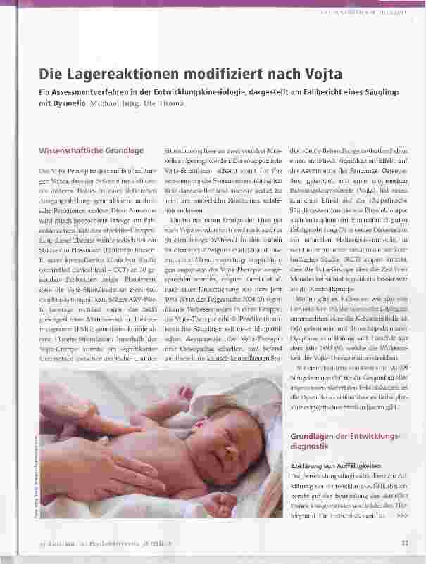 Vorschauseite 1: Die Lagereaktionen modifiziert nach Vojta