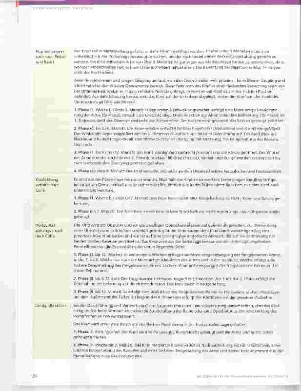 Vorschauseite 4: Die Lagereaktionen modifiziert nach Vojta