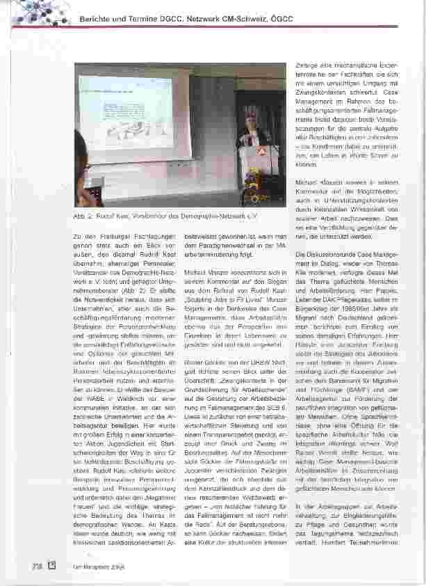 Vorschauseite 2: Case Management in Zwangskontexten 15. Freiburger Fachtagung Case Management am 23. September 2016