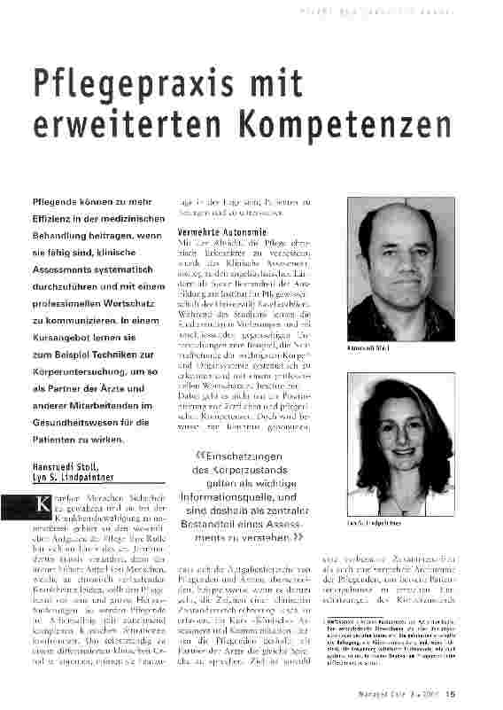 Vorschauseite 1: Pflegepraxis mit erweiterten Kompetenzen