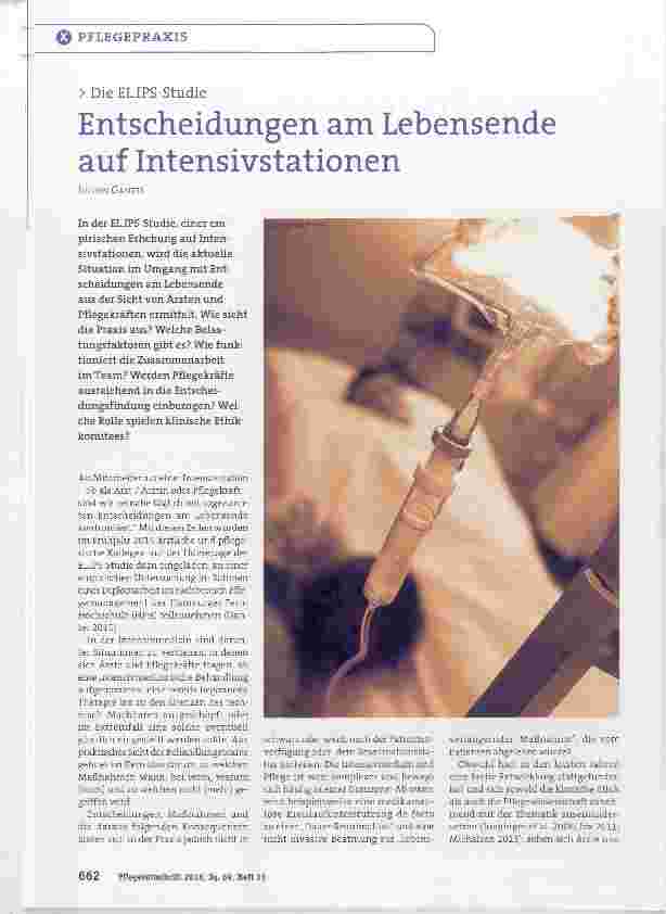 Vorschauseite 1: Entscheidungen am Lebensende auf Intensivstationen