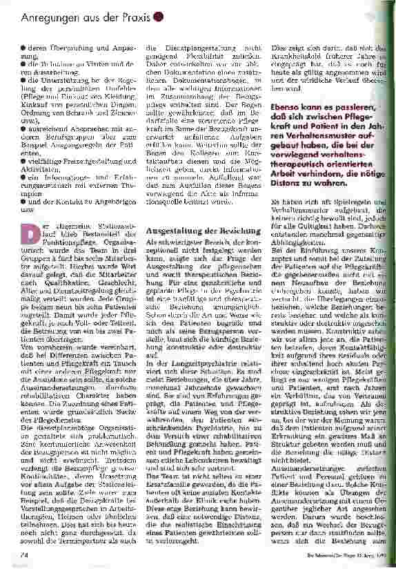 Vorschauseite 2: Einführung der Bezugspflege auf einer psychiatrischen Langzeitstation Möglichkeiten, Schwierigkeiten, Grenzen