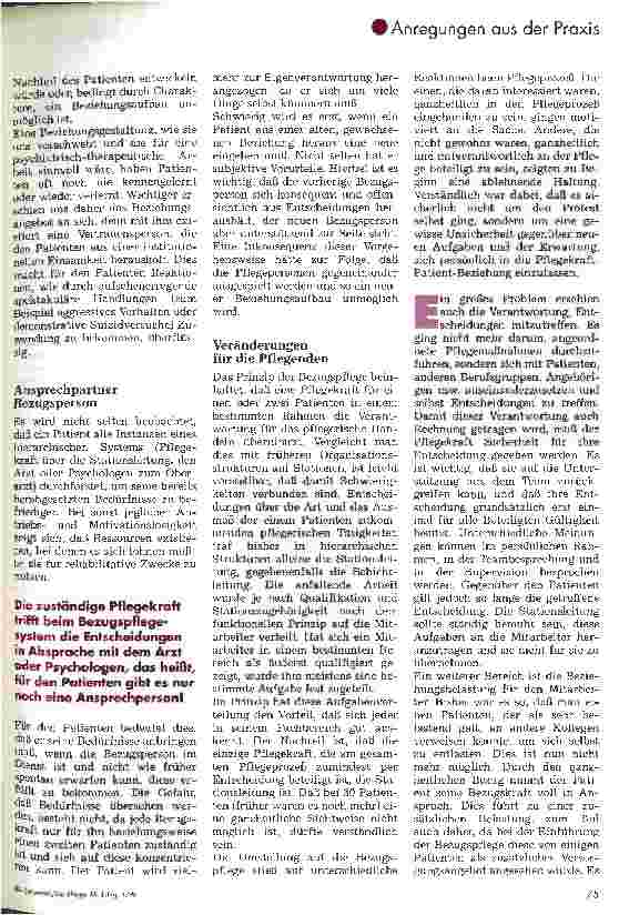 Vorschauseite 3: Einführung der Bezugspflege auf einer psychiatrischen Langzeitstation Möglichkeiten, Schwierigkeiten, Grenzen