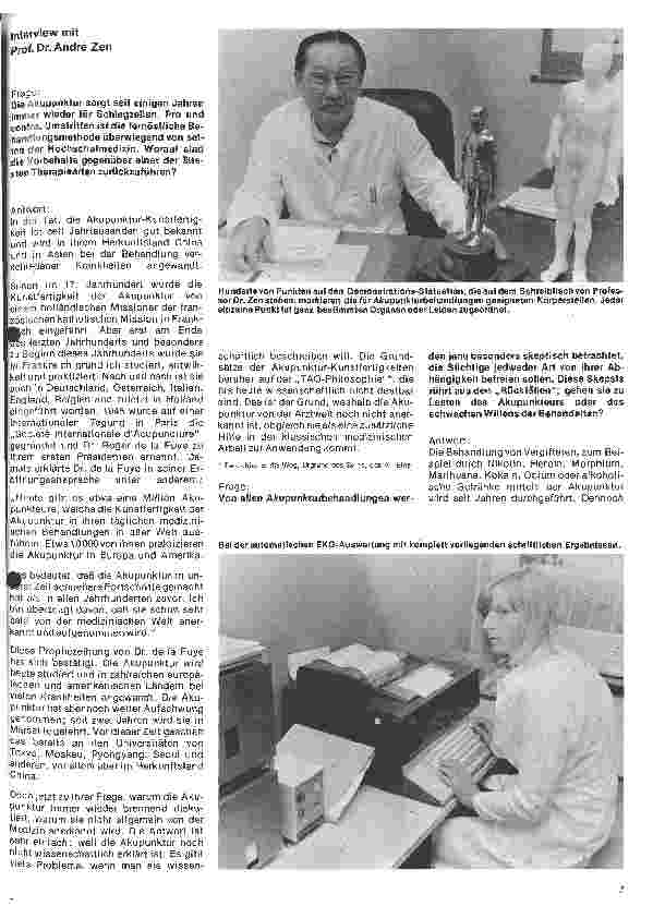 Vorschauseite 1: Das Institut für Spezial-Therapie in Bad Godesberg Interview mit Prof. Dr. Andrè Zen