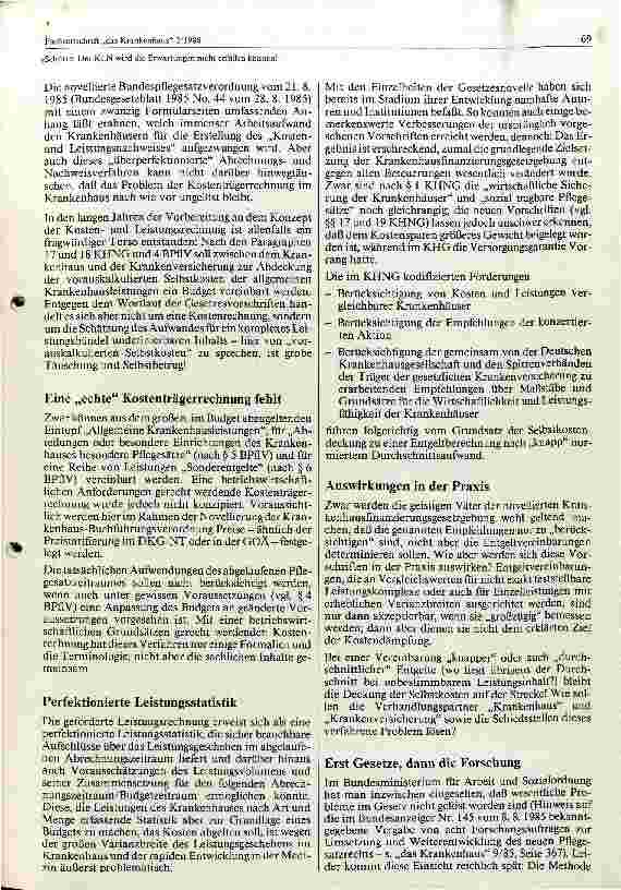 Vorschauseite 2: Der KLN wird die Erwartungen nicht erfüllen können