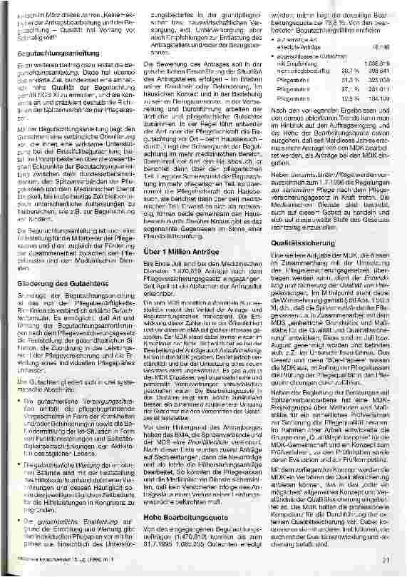 Vorschauseite 2: Die neue Pflegeversicherung Chancen und Perspektiven