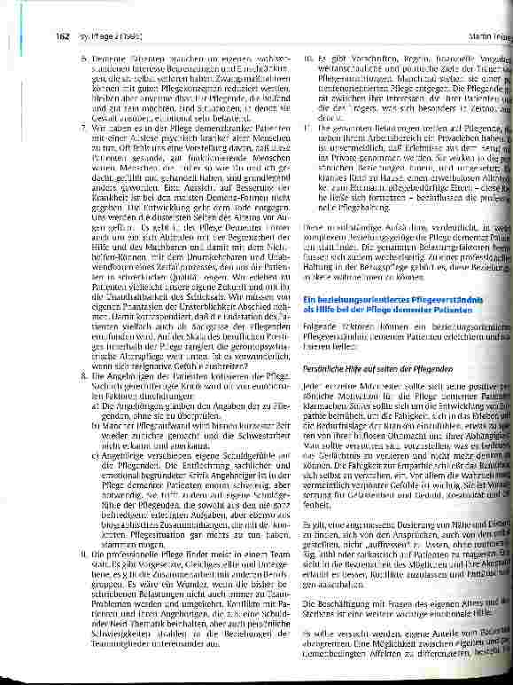 Vorschauseite 3: Beziehungsorientierte Pflege dementer Patienten - emotionale Belastung und Hilfen