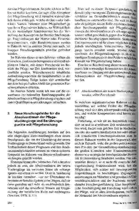 Vorschauseite 5: Der Umgang mit Pflegeforschung in den zukünftigen Berufsfeldern der AbsolventInnen der Pflegestudiengänge