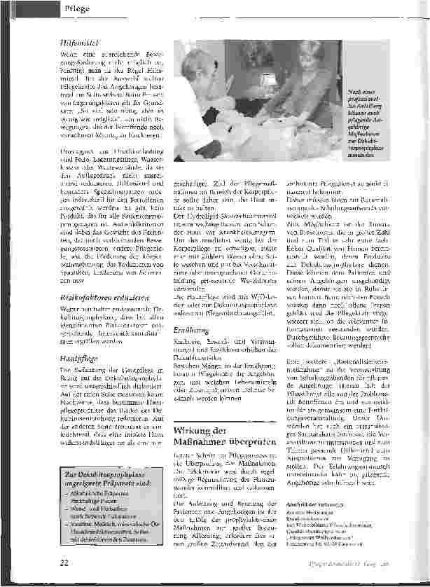 Vorschauseite 3: Kleiner Aufwand, große WirkungMikrolagerungen zur Dekubitusprophylaxe