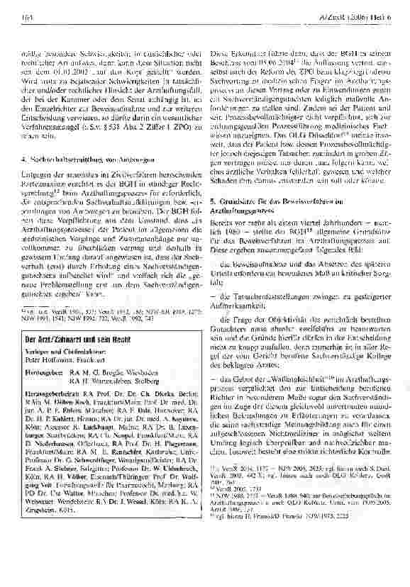 Vorschauseite 3: Die Besonderheiten des Arzthaftungsprozesses
