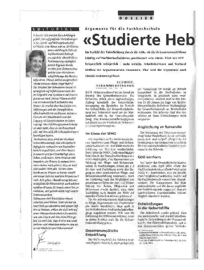 Vorschauseite 1: Studierte Hebammen - wozu?