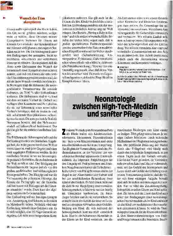 Vorschauseite 3: Wie gebären wir unsere Kinder?