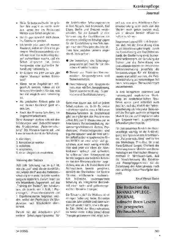 Vorschauseite 2: Bessere Krankheits-, Schmerzund Lebensbewältigung durch Rheumaschulung
