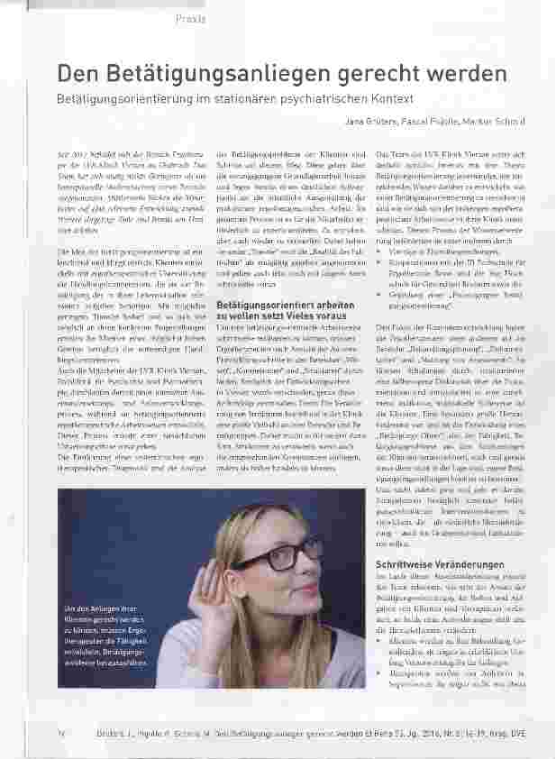 Vorschauseite 1: Den Betätigungsanliegen gerecht werden