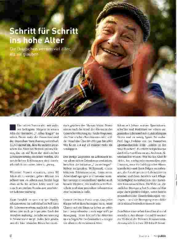 Vorschauseite 1: Schritt für Schritt ins hohe Alter