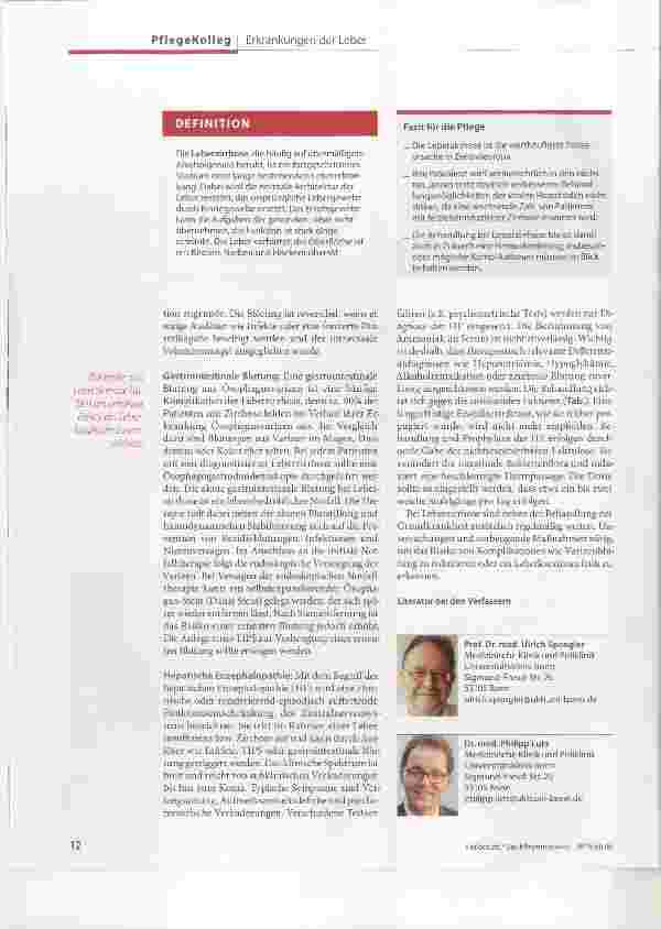 Vorschauseite 3: Folge der Leberschädigung Zirrhose und wichtige Komplikationen
