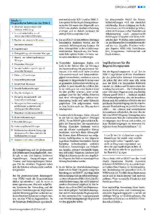 Vorschauseite 2: DSM 5: Was ist neu und was ist für die Begutachtung relevant?
