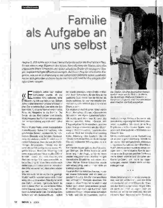 Vorschauseite 1: Familie als Aufgabe an uns selbst