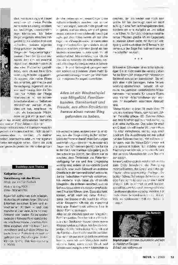 Vorschauseite 2: Familie als Aufgabe an uns selbst