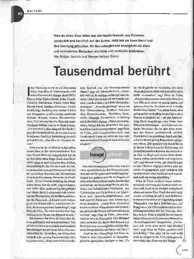 Vorschauseite 1: Tausendmal berührt