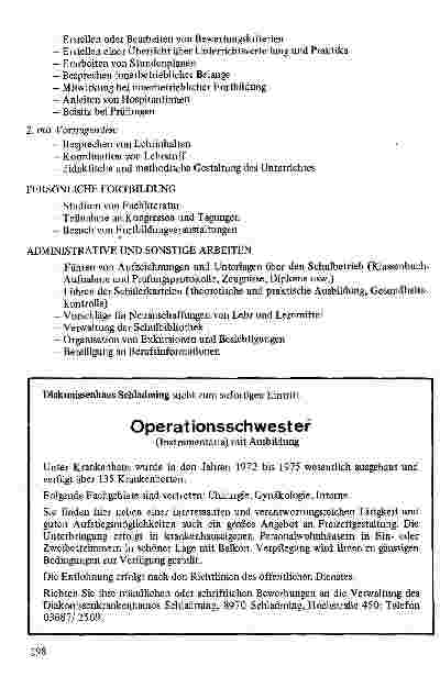 Vorschauseite 3: Stellenbeschreibung für Lehrschwestern