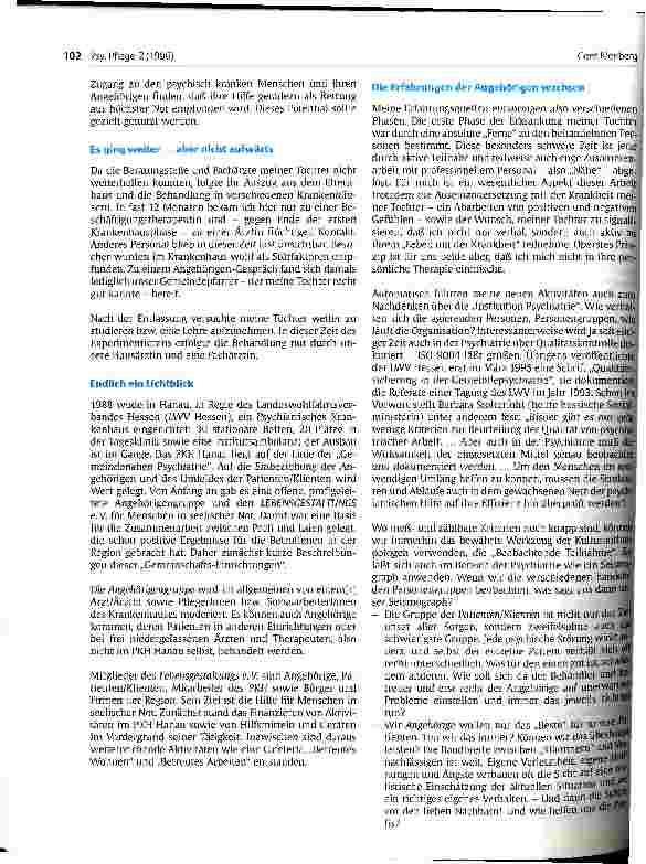 Vorschauseite 2: Angehörige und die Institution Psychiatrie