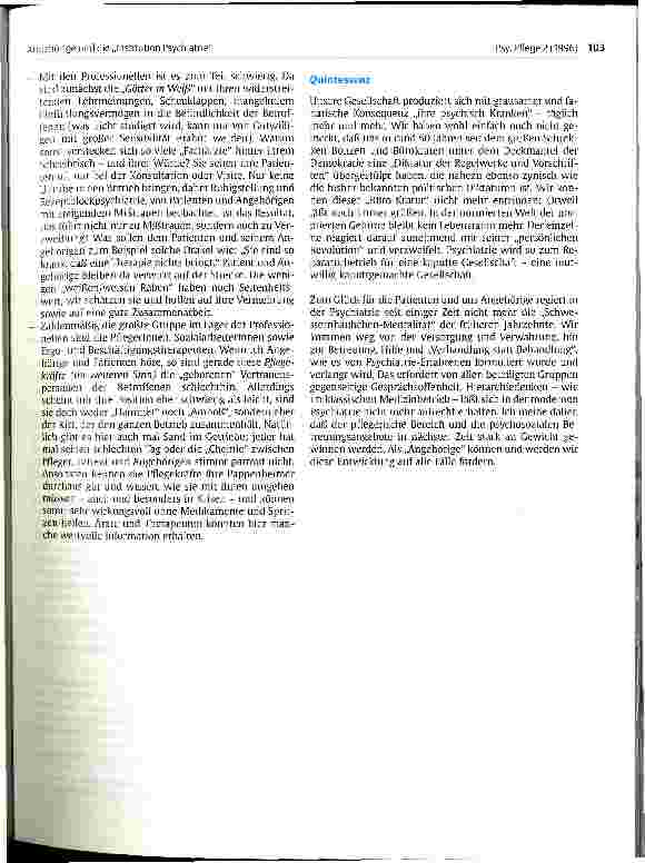 Vorschauseite 3: Angehörige und die Institution Psychiatrie